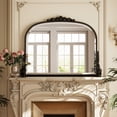 thumbnail image 5 of BEAUTYPEAK 36"x 27" Arched Vanity Mirror Vintage Decor Mirror Wall Mounted, Antique Bronze, 5 of 8