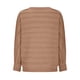 thumbnail image 5 of Suéter de cuello redondo para mujer, otoño/invierno, jersey con hombros descubiertos, suéter de punto holgado con cuello redondo, suéter para mujer, 5 of 8