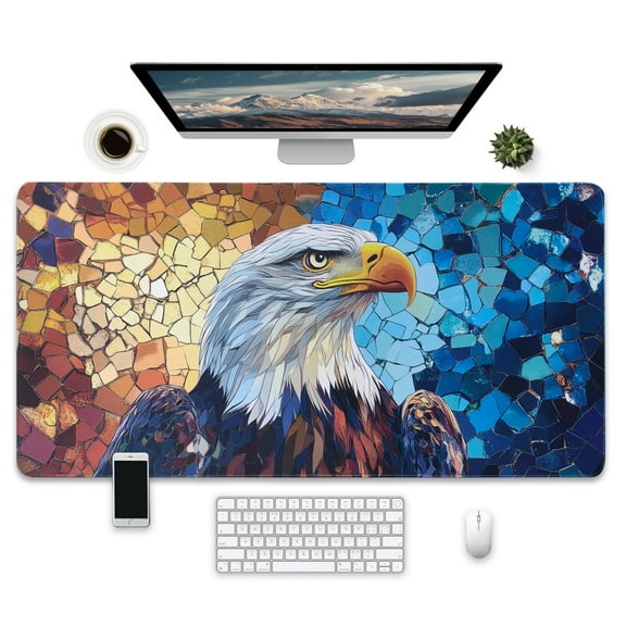 Mosaic Eagle Theme Mouse Pad