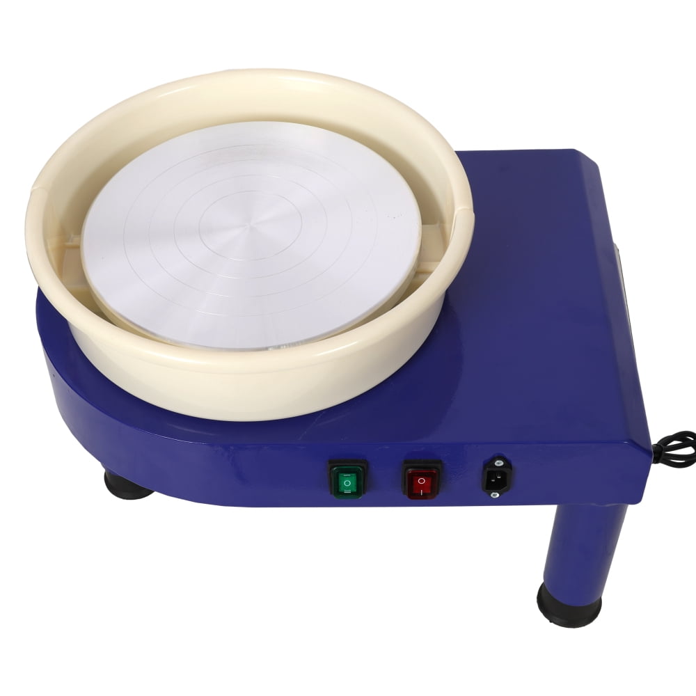 350W Electric Pottery Wheel Machine, 10 inch Ceramic Wheel with Foot Pedal Control, Detachable Basin and 16-Piece Tool Kit for Beginners