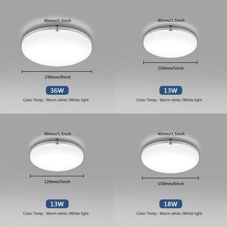 

WAGZOQN Ceiling Lamp PIR Motion Sensor Ceiling Night Light 9/13/18/34/36W 110V/220V Room Hallway Kitchen Lighting Fixture