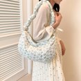 thumbnail image 4 of Bolso acolchado para axila para mujer bolso tipo cartera fruncido de gran capacidad bolso de ocio para mujer, 4 of 9