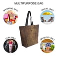 thumbnail image 7 of FORMRS Womens Canvas Tote Bag with Zipper Inner Pocket Shoulder Handbag, Wood Grain, 7 of 7