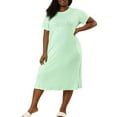 thumbnail image 5 of Agnes Orinda Women's Plus Size Cat Print Pocket Nightgown, 5 of 6