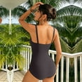 thumbnail image 5 of Ailaofu Women's One Piece Swimsuit Tummy Control V Neck Bathing Suits, 5 of 7