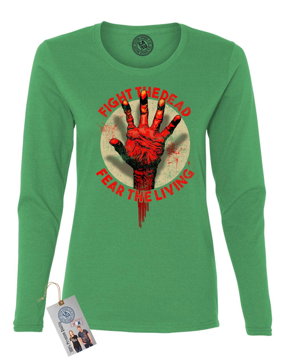 The Walking Shirt XS-XXL Dead GIRLIE SHIRT FIGHT THE DEAD FEAR THE LIVING III
