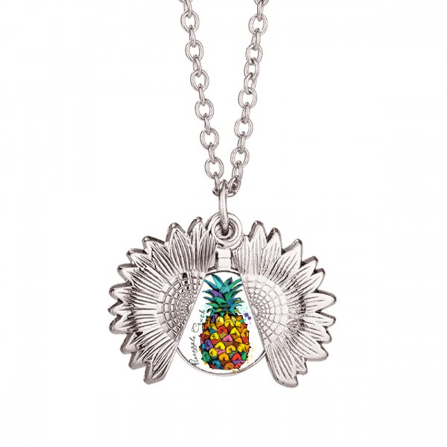 Pendentif Pin Pin Fruit Tropical Collier de Tournesol Pendentif Médaillon Bijoux