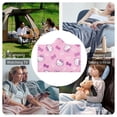 thumbnail image 4 of Hello Kitty Hooded Blanket Poncho, Wearable Hooded Blanket Cozy Soft Warm Plush Fleece Blanket for Adult Women Men 60x80, 4 of 6