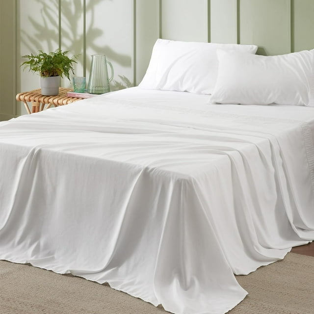 Queen Sheet Set Pieces Soft Queen Size Sheets Breathable & Cooling Hotel Luxury Easy Care Polyester Microfiber Bedding