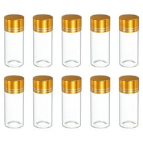 Uxcell 10Pcs Mini Glass Bottles with Lids, 10ml Small Clear Bottles Glass Empty Jars Vials for DIY Crafts Party Wedding Decor Favors