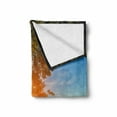 thumbnail image 2 of Wyoming Soft Flannel Fleece Throw Blanket, Tranquil Themed Fascinating Landscape Photo with a Path in Park at Sunset, Cozy Plush for Indoor and Outdoor Use, 70" x 90", Multicolor, by Ambesonne, 2 of 6