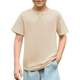 thumbnail image 1 of Sunnyoo T-Shirt à Manches Courtes Col Rond pour Garçons T-Shirt Décontracté Polyvalent sous-Vêtement, 1 of 7