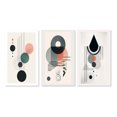 thumbnail image 2 of Designart "Lunar Imagination Geometric Minimalism in Pure Form V" Transitional Wall Art Set Of 3 - Abstract Transitional Pink Gallery Set For Office Decor, 2 of 6
