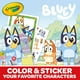 thumbnail image 5 of Kit de arte Crayola Bluey para niños (45 piezas), páginas y pegatinas para libros de colorear Bluey, 5 of 7