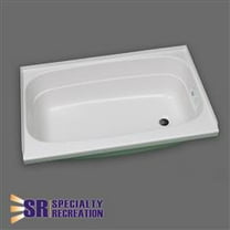 Bri-Rus Spec B1G-BT2432WR S. Recreation Tub, White, 24in x 32in, Bathtub