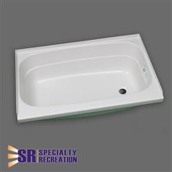 Bri-Rus Spec B1G-BT2432WR S. Recreation Tub, White, 24in x 32in, Bathtub
