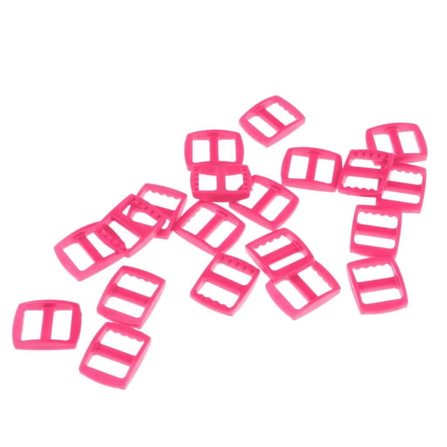 Juego de 20 piezas de plástico para mochila, correa deslizante, hebilla deslizante, soporte para cinturón Rosado kusrkot Correas de mochila Hebilla de cincha