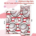 thumbnail image 5 of Red and White Striped Baseballs Pattern Toddler Nap Mats for Kids Preschool,Sleeping Mat Bag or Kids,Toddler Sleeping Bag,Toddler Nap Mat or Daycare, 5 of 6