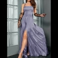 thumbnail image 3 of Vestido Elegante de Noche para Mujer, Sin Mangas, con Hombros Descubiertos, Ajustado, y Formal para Fiesta Púrpura L, 3 of 5