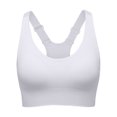 thumbnail image 2 of WAGUTH Plus Size Sports Bra for Women Adjustable Straps Racerback Medium Support Workout Yoga Bralette,White,XXL, 2 of 5