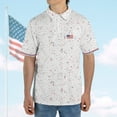 thumbnail image 5 of White USA Splatter Polo Shirt for Men Women American Golf Shirt Short, 5 of 7