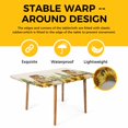 thumbnail image 4 of Groundhog Day Table Cloths for 4 Foot Rectangle Tables, Sunflower Spring Floral Botanical Rustic Patio Waterproof Elastic Fitted Tablecloths, Washable Rectangular Table Cover for Camping, 4 of 8