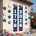 thumbnail image 4 of 250th Anniversary Banner Door Sign 1 Pack 1776 2026 USA America Patriotic Hanging Banners Porch Signs Party Supplies for Room House Welcome Photo Backdrop, 4 of 7