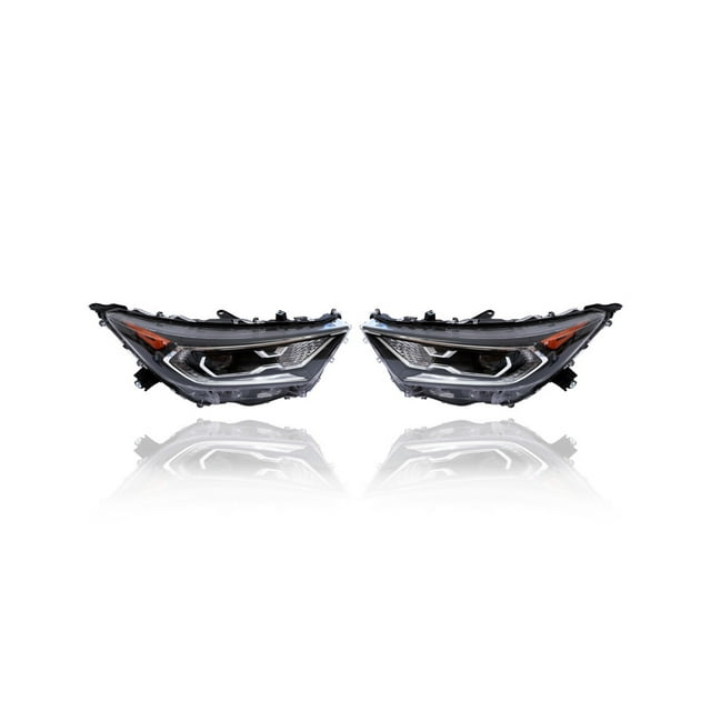 Headlight Assembly - Compatible/Replacement for '19-21 Toyota RAV4 Hybrid XLE/Premium/XSE/Limited North American-Built - LED Projector - Pair, Set - 811100R162, 811500R162