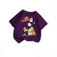 thumbnail image 3 of WOYY Toddler Girls Graphic T Shirt Cartoon Cat Print Short Sleeve T-Shirt, Purple, 3 of 3