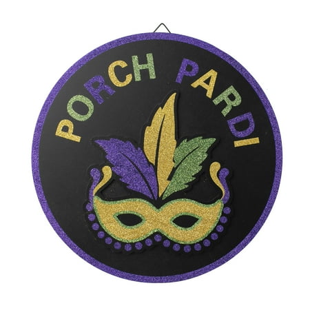 Way to Celebrate Mardi Gras Mask Porch Pardi Hanging Wall Decor