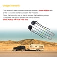 thumbnail image 2 of Universal 2-Door Power Window Conversion Kit Electric Power Window Lift Roll Up Regulator w/Switches, Wiring | Fit for 2-Door Vehicles with Manual Windows, Sedan, Pickup, 2 of 7