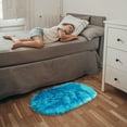 thumbnail image 6 of Matoen Fluffy Bedroom Rug 20"x31.5", Shaggy Area Rug for Bedroom Bedside, Soft Oval Throw Rugs Carpet for Living Room Kids Girls Home Decor, 6 of 6