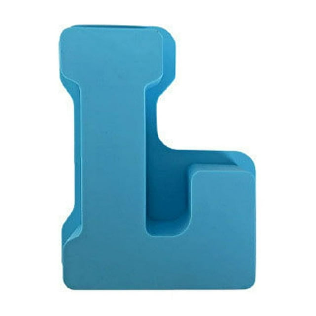 Molde para Hornear Letras Del Alfabeto Inglés | Silicona | Azul | para Velas, Cera, Jabón, Resina, Decoración de Escritorio | 1 Unidad