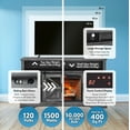 thumbnail image 7 of Mondawe 60 Inch Electric Fireplace Entertainment Center With Door Sensor-Dark Rustic Oak, 7 of 7