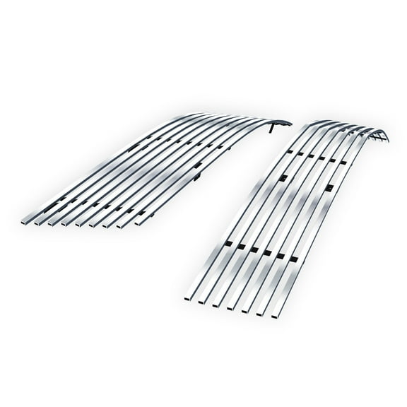 APS Compatible with Lincoln MKZ 2007-2008 Stainless Steel Silver Billet Grille Grill Insert Combo L86624A