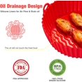 thumbnail image 2 of 2-Pack, Silicone Air Fryer Liners | 7.5＂Air Fryer Silicone Pot | Food-Grade Reusable Air Fryer Accessories for Replacing Parchment Liner Paper, Red & Pink, 2 of 14