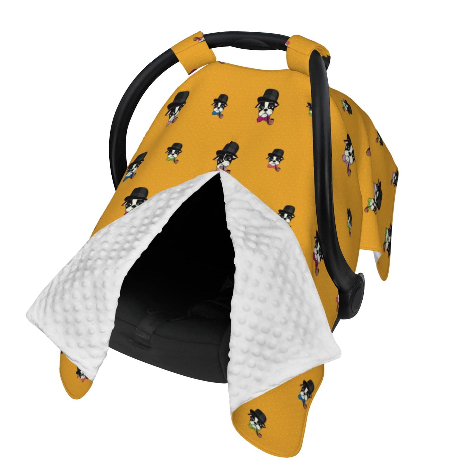 Naloa Cute Dog Baby Car Seat Cover, Breathable Baby Carrier Cover, Multiuse Baby Carrier Cover & Nursing Breastfeeding Cover