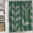 thumbnail image 6 of Orinice Banana Leaves Foliage Texture Shower Curtains Sets for Bathroom with Hooks Waterproof Polyester Fabric Machine Washable Durable Bathroom Decoration Curtain 36x72, 6 of 7