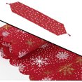 thumbnail image 2 of Camino de mesa navideño rojo 33x180cm JAMW Banderas de lino de mesa decoración navideña Sencillez, 2 of 5