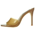 thumbnail image 4 of Steve Madden Signal Transparent Tan Fashion Dress Womens Open Toe Heeled Sandals (Translucent Tan, 6.5), 4 of 9