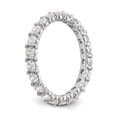 thumbnail image 4 of 14K White Gold Ring Band Eternity Diamond Round Polished Shared Prong 2ct , Size 8, 4 of 5