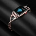 thumbnail image 2 of Secbolt Bands Compatible with Apple Watch Band 38mm 40mm 41mm 42mm 44mm 45mm 46mm 49mm Iwatch SE Series 10/9/8/7/6/5/4/3/2/1 Women Dressy Jewelry Stainless Steel Accessories Wristband Strap, 2 of 14