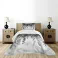 thumbnail image 2 of Ambesonne Black and White Quilted Bedspread Set 2 Pcs, Grey Eucalyptus, Twin Size, Dimgray Coconut, 2 of 4