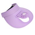 thumbnail image 4 of Fan Sun Visors Hat Ajustable 3 Engranajes Carga USB Protección Solar Fan Sun Hat para Verano Púrpura, 4 of 5