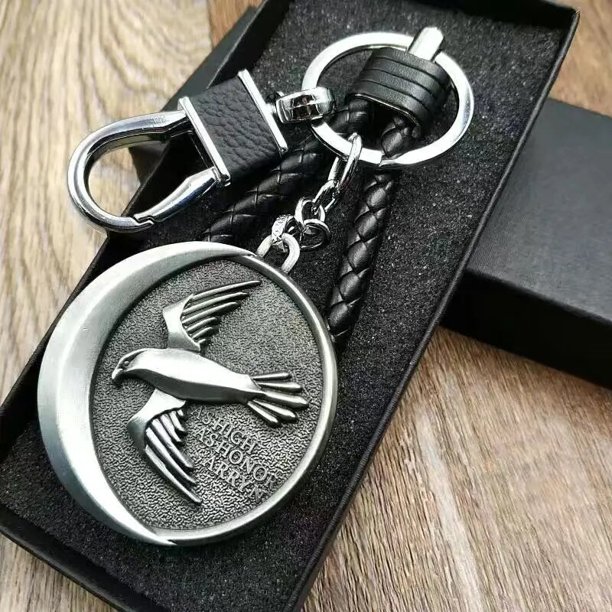 Llavero de película de tronos, colgante de insignia de cabeza de lobo y dragón, llavero de cuero PU, soporte de llave de coche, accesorios de baratija, regalo