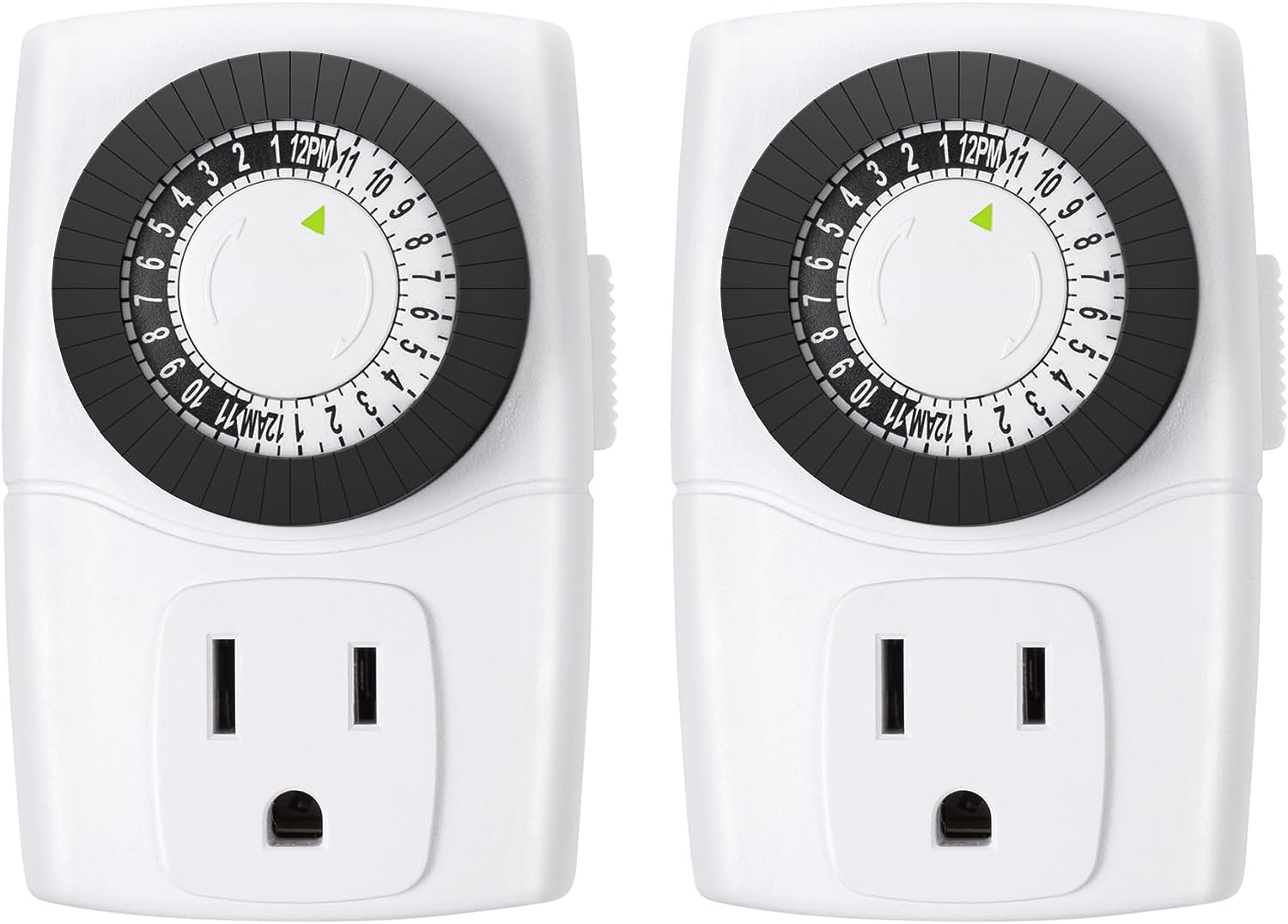 BN-LINK Indoor 24-Hour Mechanical Outlet Timer, 2-Pack