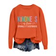 thumbnail image 3 of Women Kindness Is Free Graphic Sweatshirt Neck Long Sleeve Inspirational Letter Print Casual Pullover Tops for Fall Winter, 3 of 3