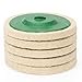 thumbnail image 3 of Ancir 5 Pack 4 Inch Round Wool Felt Disc Wheel Pad, For 100 Angle Grinder, Buffing Polishing Buffer Bore Dia-White & Green, 3 of 4