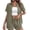 Army Green #001, variant on Linen Short Sets for Women Summer 2 Piece Casual Lounge Sets Button Down Shirt and Drawstring Shorts Outfits, M