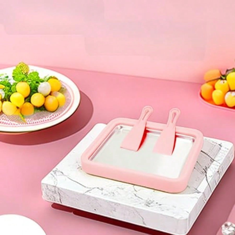 Instant Ice Cream MakerRolled Ice Cream Maker Soft Serve Ice Cream maker Perfect for Frozen Yogurt and More! stainless steel ice cream roll machine for home us.